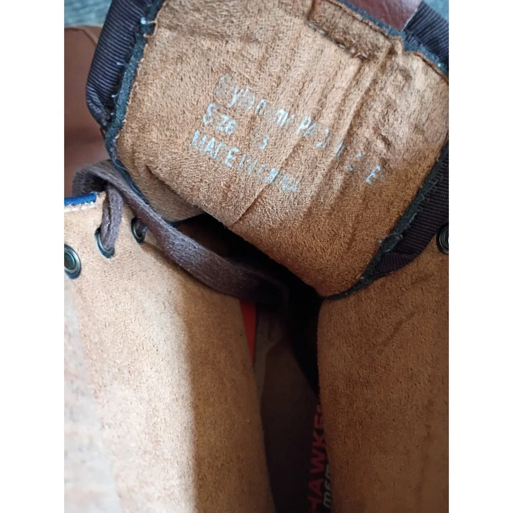 Hawke‎ & Co Men's High Top Brown Boots With Blue Collar Size 13 (I Think)